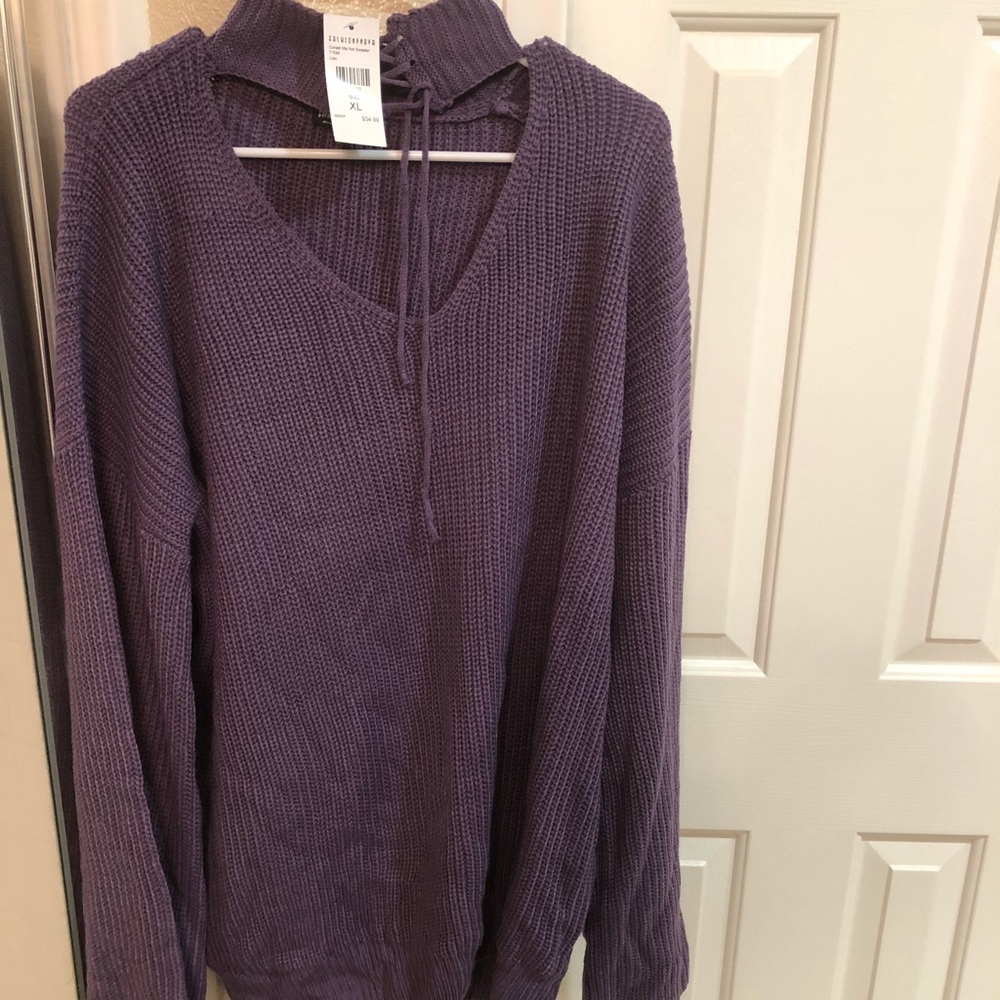 Choker sweater tunic